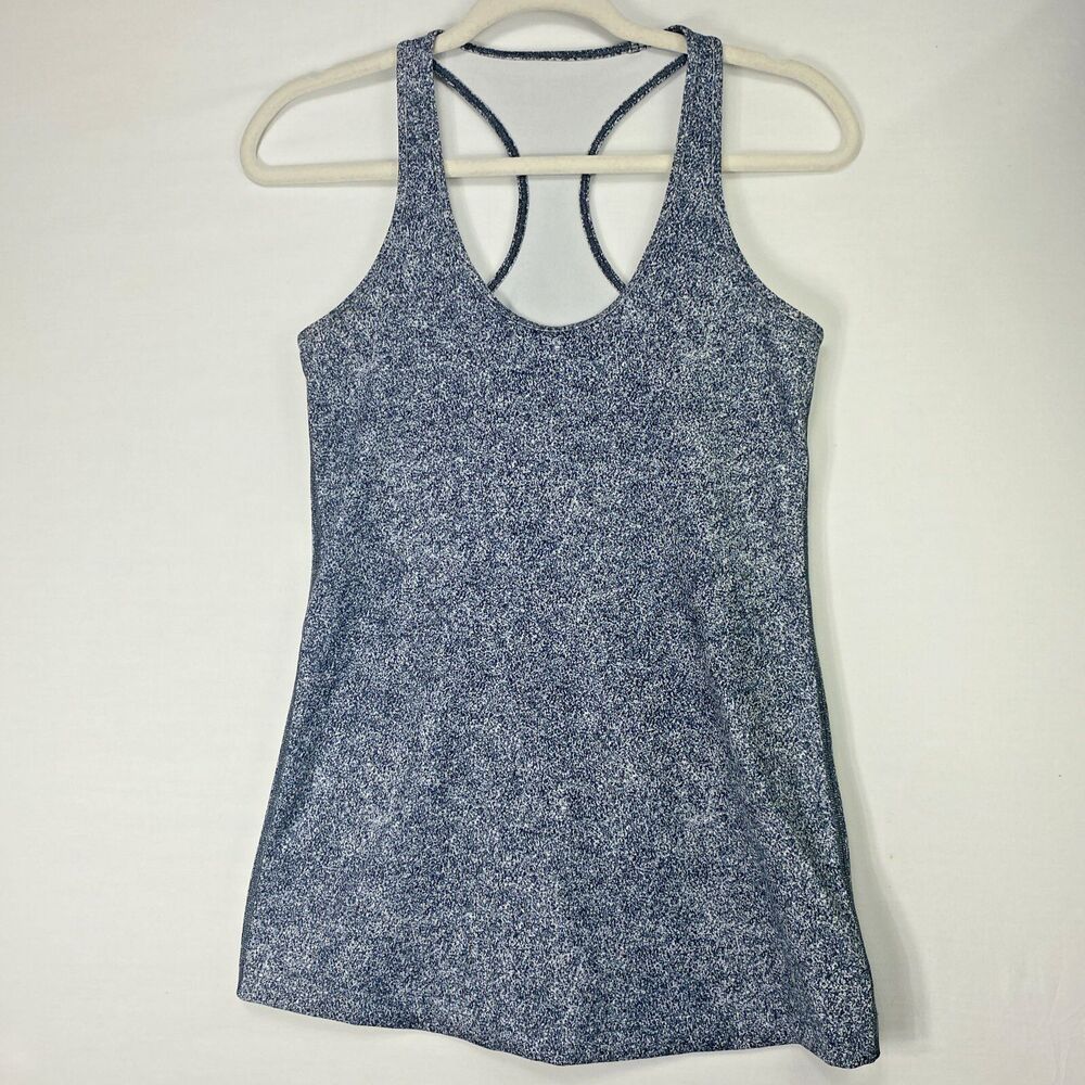 Lululemon Tank Top Racerback Black White Patterned Medium No Size Dot See Chart